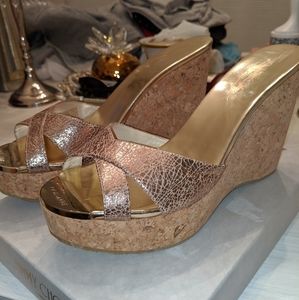 Jimmy Choo wedge slip on sandals